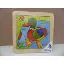 9 Piece Wooden Puzzle - Duck