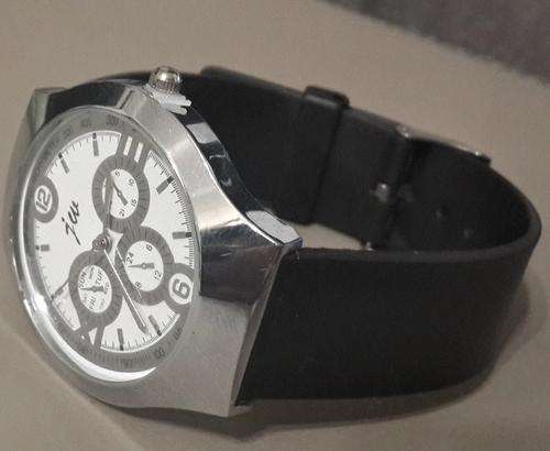 JW men's leather watch - White (dial)