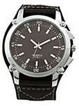 Mens brown leather watch