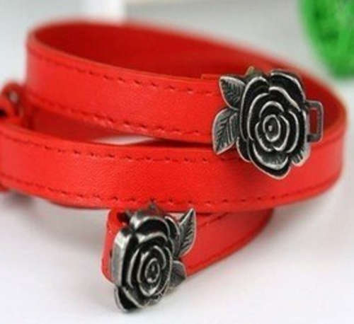 Classic Vintage Thin Rose Belt