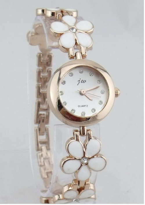 Ladies Flower Watch & Earrings Set