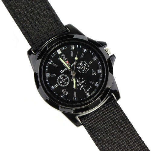 Gemuis Army Styled Watch for Men - Black