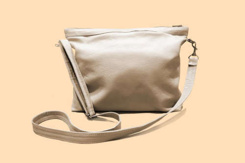 Safron Leather Tote - Cream