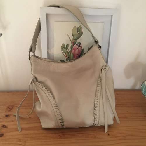 Poetry leather handbag