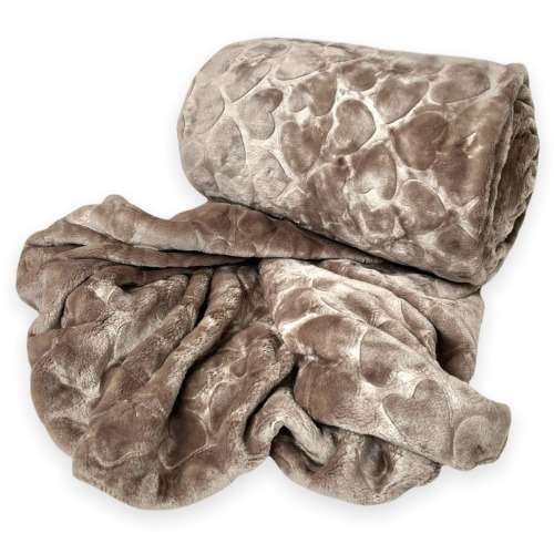 Rainbow - Fleece Blanket - Warm Winter Throw - Purple Rain