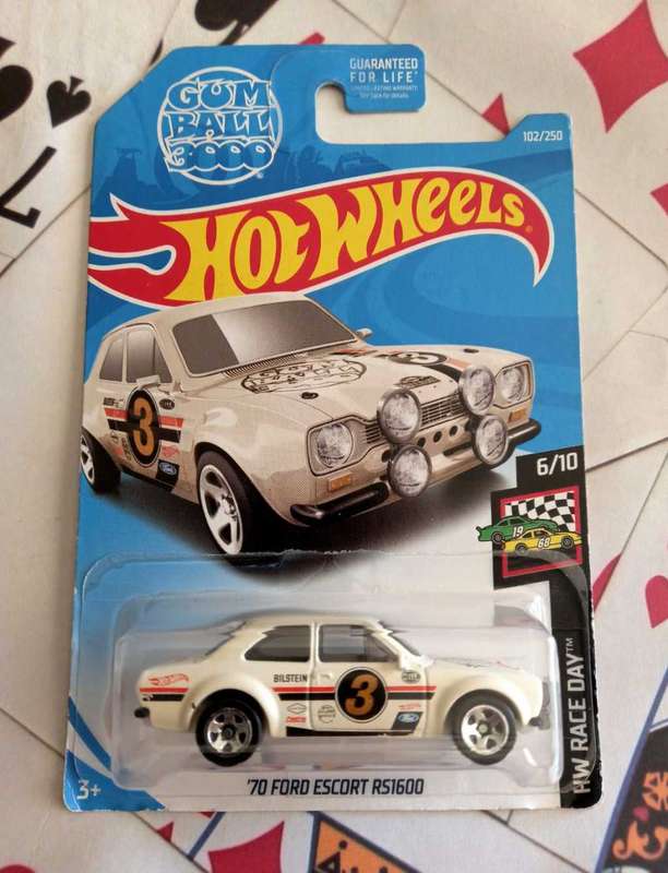 Hotwheel USA Edition, 1970 White Ford Escort RS1600,
