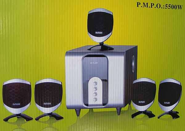DELUX 5.1 CHANNEL HEART PUMPING SOUND DLS5102 EXCELLENT QUALITY  PC SPEAKERS