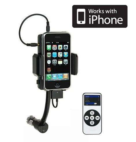All in one FM transmitter kit for iPhone / iPod & MP3/MP4 or any Phone with 3.5mm plug - Nano3G