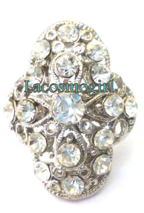 DIAMANTE RING - ADJUSTABLE BAND
