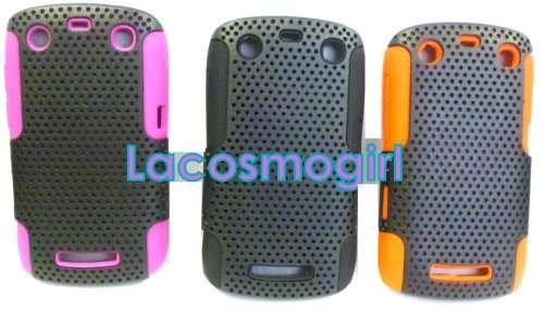 BLACKBERRY 9360 DOUBLE COVER - RUBBER & MESH - EXTRA PROTECTION & STYLE