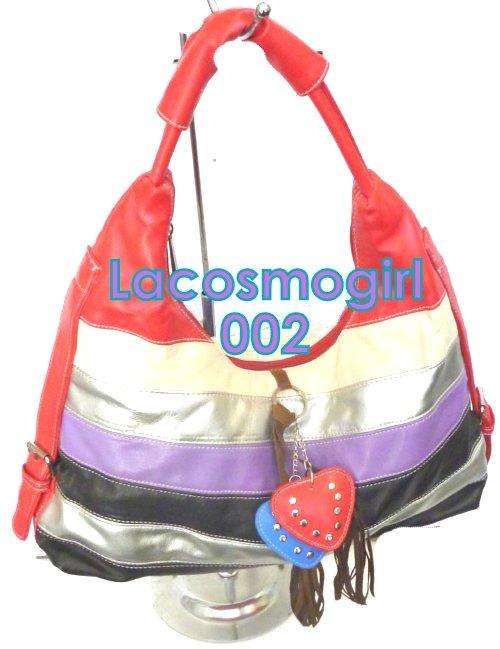 stunning multi stripe handbag - 37cm X 30cm