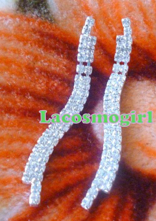 Chic Diamante Earrings - 8cm length