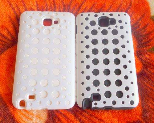 SAMSUNG GALAXY NOTE DOUBLE BACK COVER - RUBBER & MESH CASE