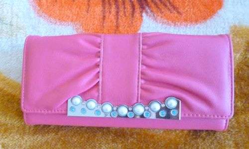 MONTH END SALE = Stunning wallet with pretty detailing and a chain strap - 18.5cm X 8.5cm