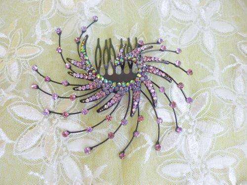 Stunning diamante hair comb - 11cm X 9cm - Glam up your hair do