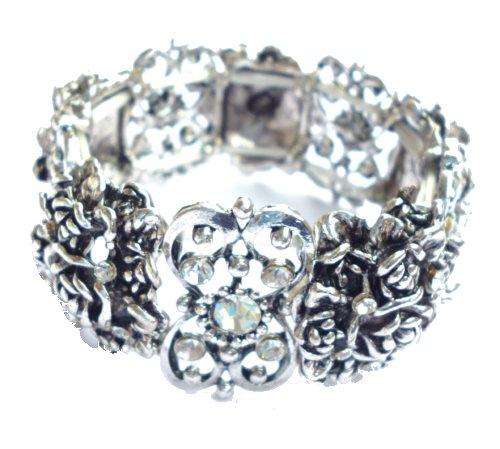 Chic Tibetan Silver Filigree Stretchable Bracelet