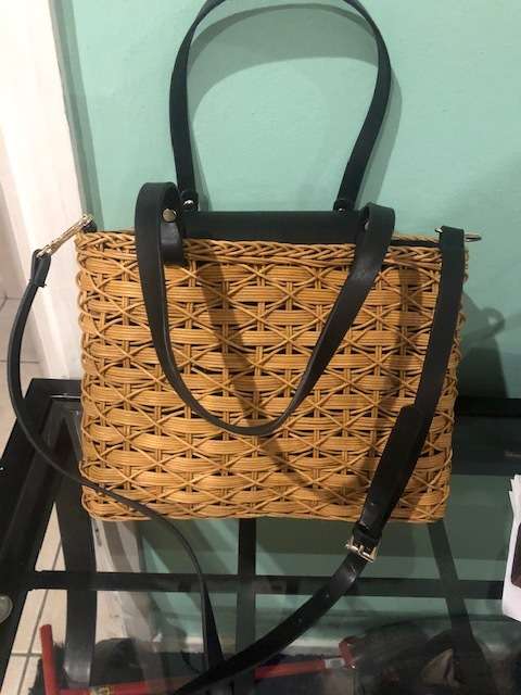 Zara Natural Square Basket Bag