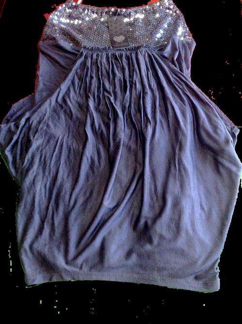 AUCTION TIME - LADIES PARTY TIME TOP - SILVER & GREY