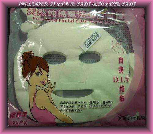 BUY 1 GET 1 FREE PROMO - CRAZZZY R1 AUCTION - 25 ENLARGED FACIAL CARE MASK SHEET & 50 EYE SHEETS
