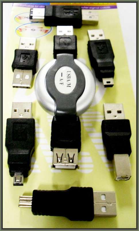 USB TRAVEL COMPUTER CABLE - 7 PIECE