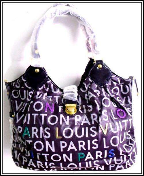 LOUIS VUITTON LV PURPLE HANDBAG - 37.5cm X 36cm