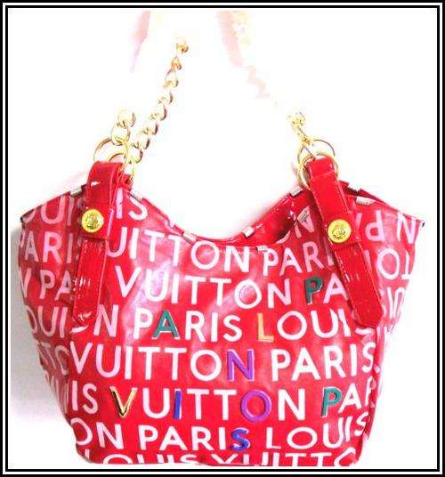 LOUIS VUITTON LV RED HANDBAG - 44cm X 30cm