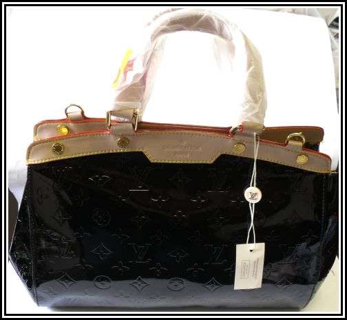 LOUIS VUITTON LV BLACK HANDBAG - 34cm X 27cm