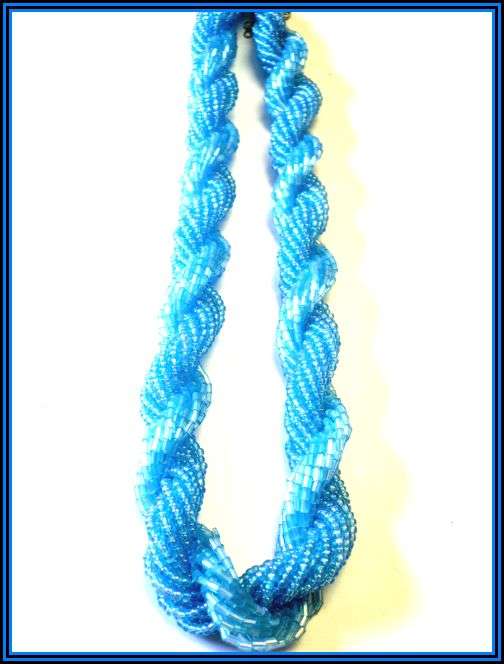 CHUNKY BEAD TWIST ROPE NECKLACE - stunning accessory