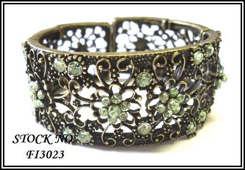 STUNNING RHINESTONE ANTIQUE BRACELET