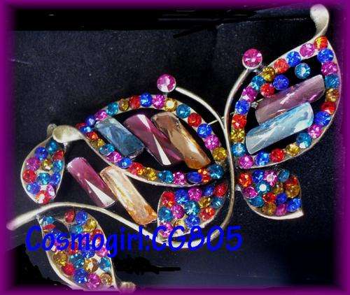 STUNNING DIAMANTE & RHINESTONE BRROCHE - 11cm X 5cm