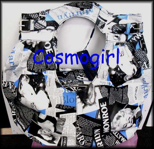 XMAS SALE - WAS R220 NOW R149 - TRENDY HANDBAG WITH HOLLYWOOD & MARILYN MONROE PICS - 46cm X 52cm