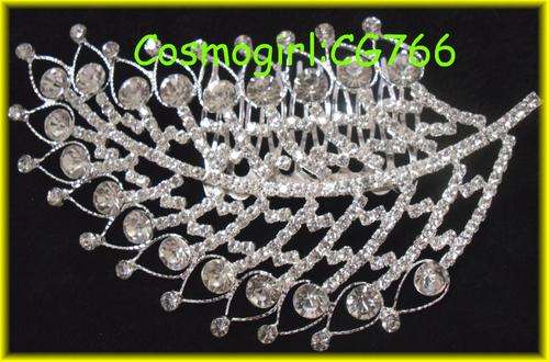 PROM & BRIDAL RANGE - STUNNING DIAMANTE HAIR COMB - 14cm X 8cm