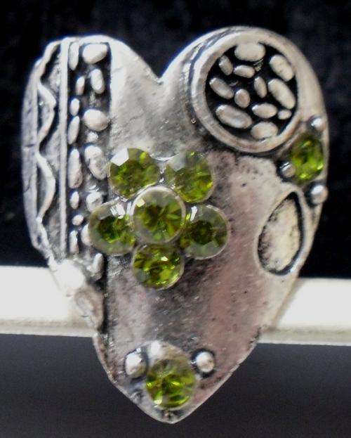 CRAZZZY R1 AUCTION - TIBETAN SILVER RHINESTONE RING - ADJUSTABLE SIZE