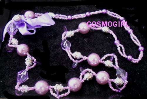 CRAZZZY R1 AUCTION***PEARL BEAD NCKLACE WITH SATIN BOW***