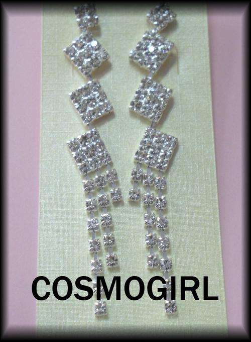 7.5cm STUNNING DIAMANTE EARRINGS
