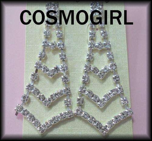 CRAZZZY R1 AUCTION - 6.5cm STUNNING DIAMANTE EARRINGS