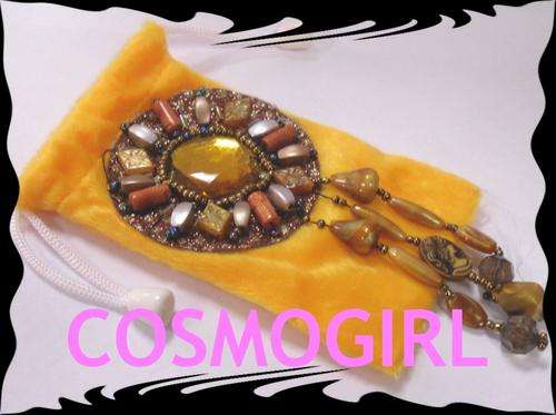 CRAZZZY R1 AUCTION - FLUFFY VELVETY CELLPHONE POUCH WITH INTRICATE DETAIL
