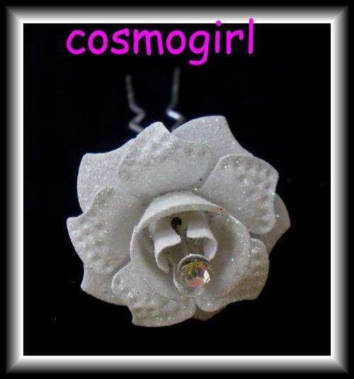 CRAZZZY R1 AUCTION - LARGE ROSE HAIR PIN WITH DIAMANTE