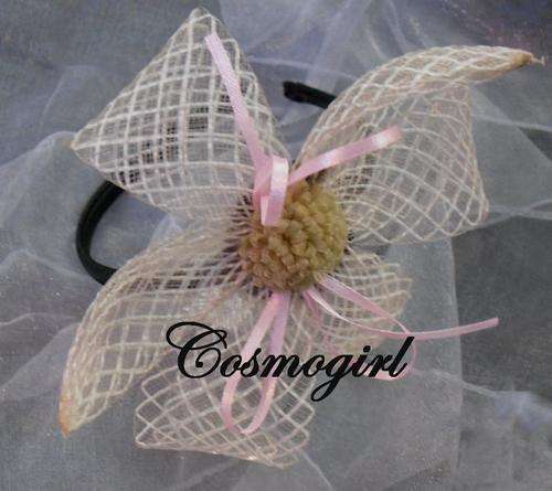 CRAZZZY R1 AUCTION - ALICE BAND WITH LARGE NET FLOWER - FLOWER SIZE 19cm X 19cm
