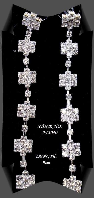 CRAZZZY R1 AUCTION - DIAMANTE LONG EARRINGS