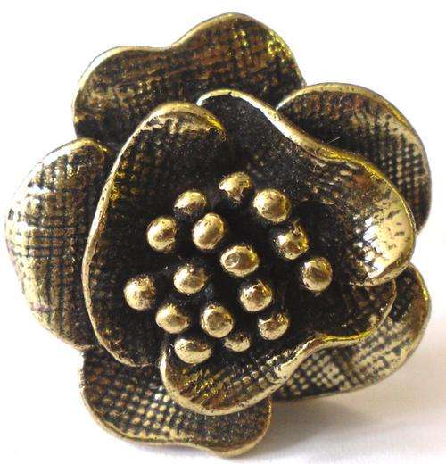 CRAZZZY R1 AUCTION - ANTIQUE ROSE RING - ADJUSTABLE BAND