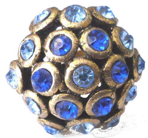 ANTIQUE RING WITH DIAMANTES - ADJUSTABLE BAND