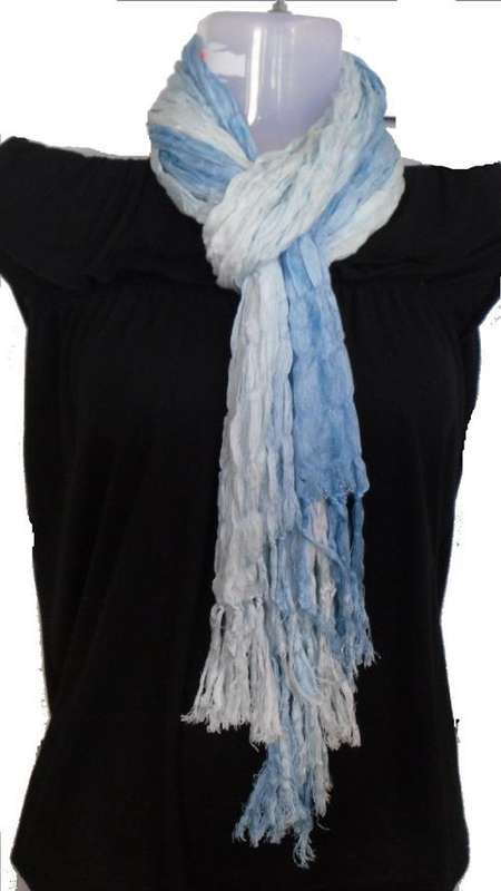 FREE SHIPPING - CRINKLE FABRIC SCARF - A MUST HAVE  ACCESSORY - 180cm