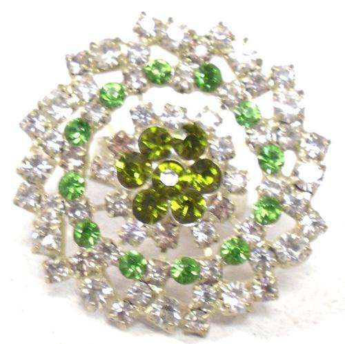 CRAZZZY R1 AUCTION - STUNNING DIAMANTE RING 3.5cm - ADJUSTABLE BAND