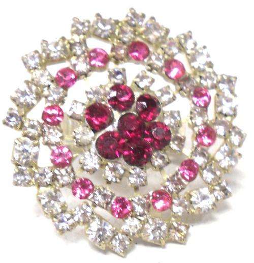 CRAZZZY R1 AUCTION - STUNNING DIAMANTE RING 3.5cm - ADJUSTABLE BAND