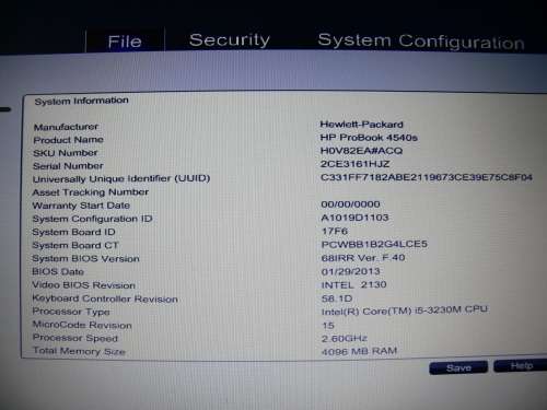 HP Probook 4540s
