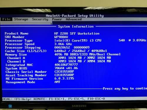 HP Z200 SFF PC computer complete!