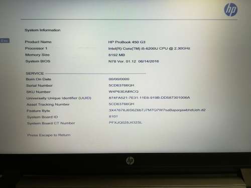 HP Probook 450 G3 business laptop