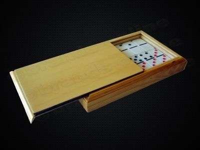 NEW!!! Dominoes Set In Oak Finish Wooden Box!!! - Fantastic Gift idea!