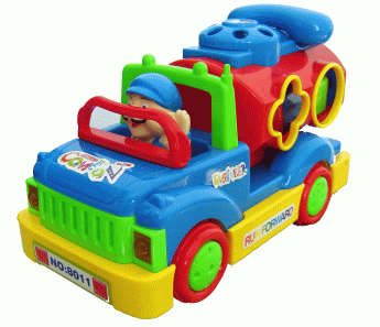 NEW!!! Intelligence Toys Cartoon Tank Truck and Shape Sorter with Lights and Sounds